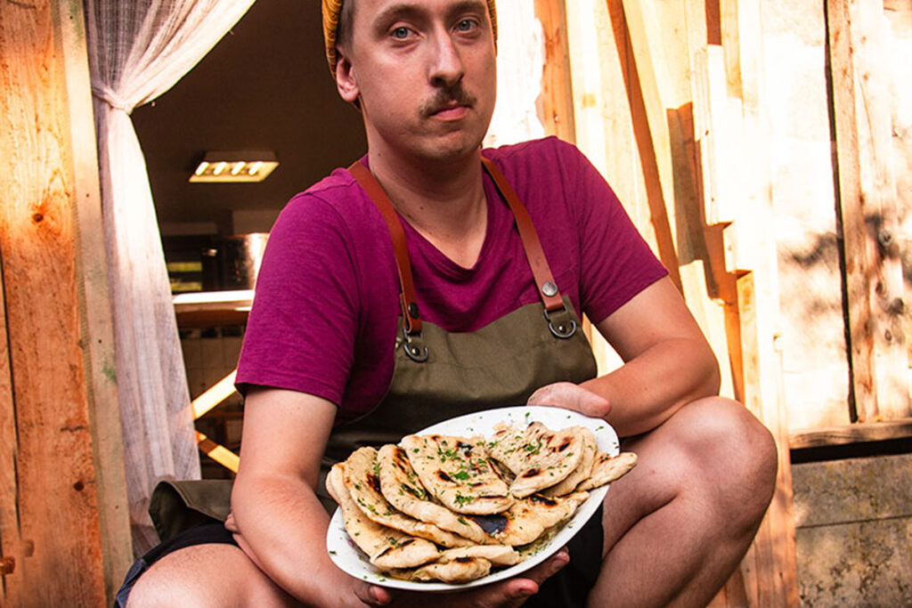 wegańskie chlebki naan