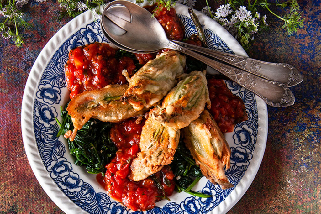 kwiaty cukinii faszerowane