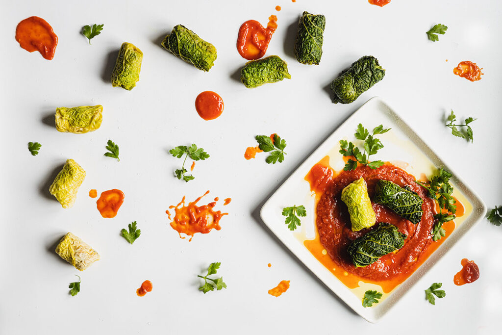 Dobrze zbilansowany roślinny jadłospis. jesień