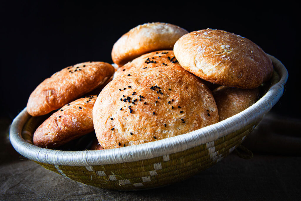 wegańskie bułki z batatem