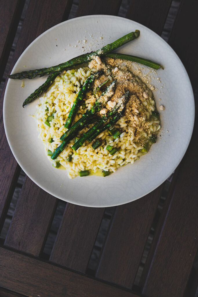 risotto z zielonymi szparagami
