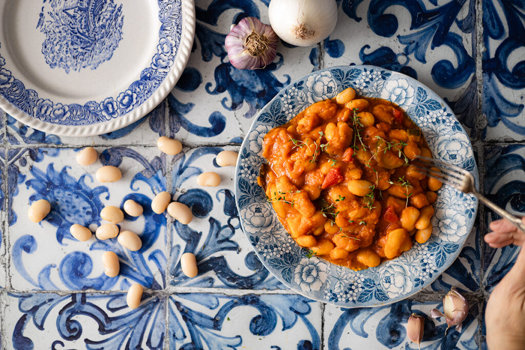 fasola w sosie dyniowym