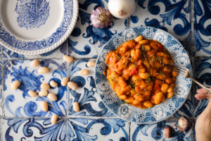 fasola w sosie dyniowym