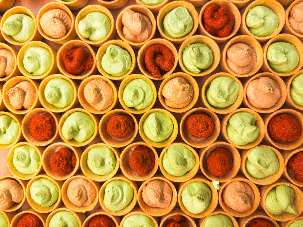 jasno zielona pasta z edamame